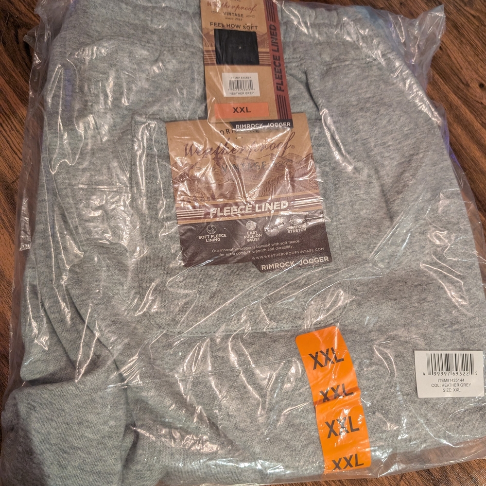 Weatherproof Gray Fleece Lined Joggers